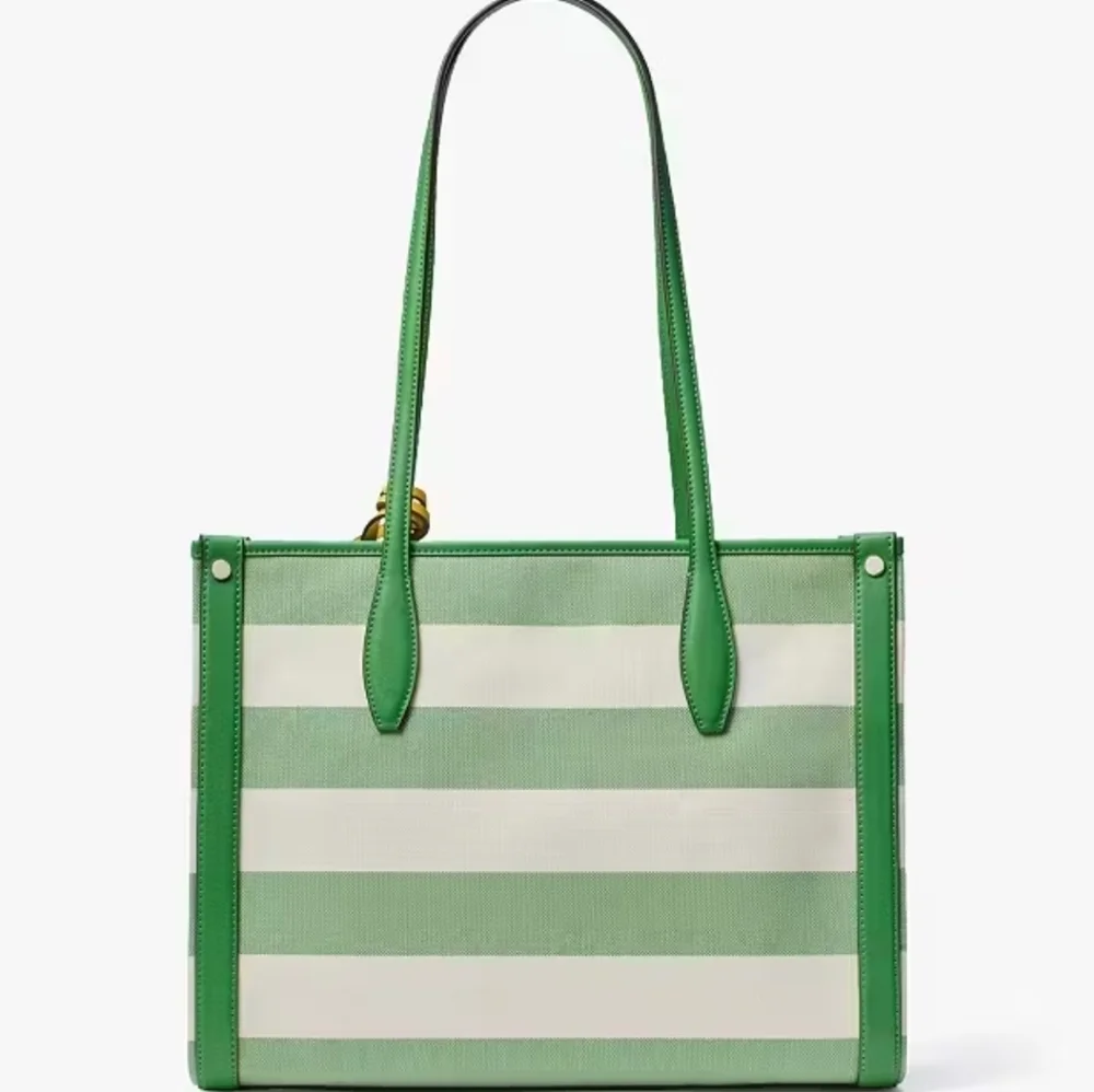 💚🔹️ KATE SPADE🔹️ Market Cabana Canvas Medium Tote ✨️💚 - Picture 8 of 10